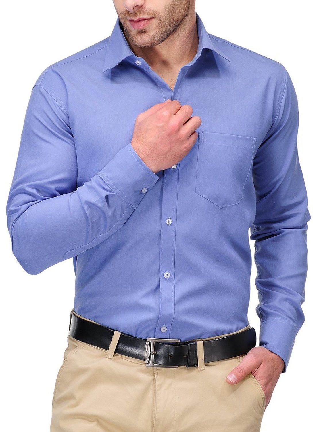 Stretch Washed Shirt - Sky Blue